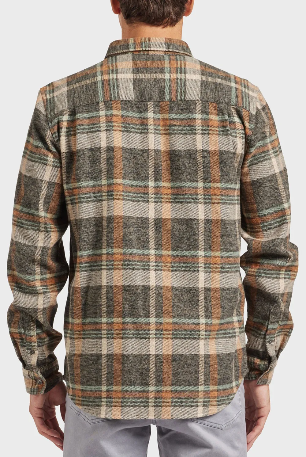 Relaxed Fit Plaid Flannel Button Up Shirt