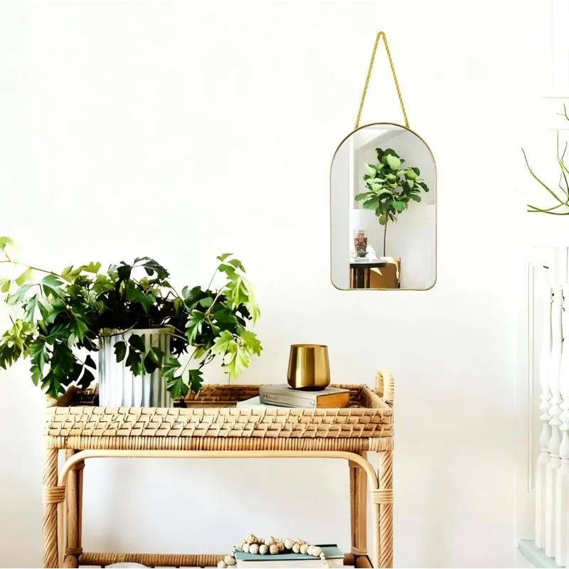 Gold Arch Hanging Wall Mirror