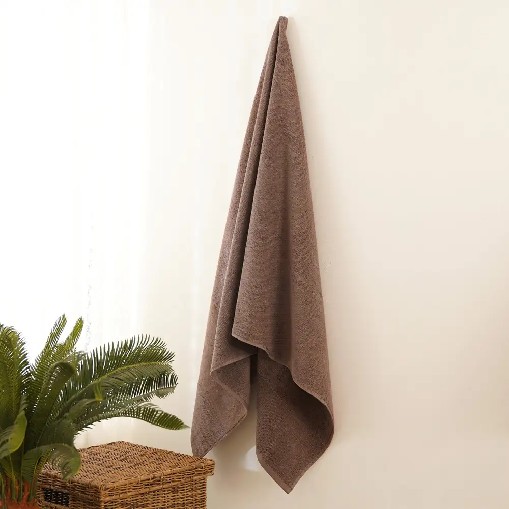 Brown Cotton Bath Towel