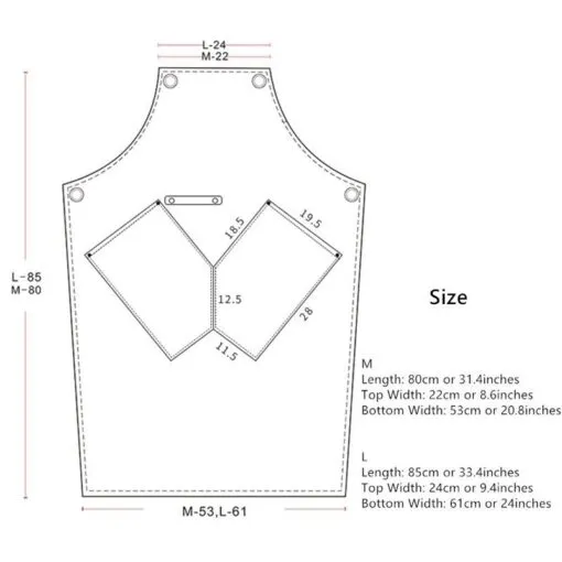 Canvas Leather Strap Crossback Kitchen Work Apron