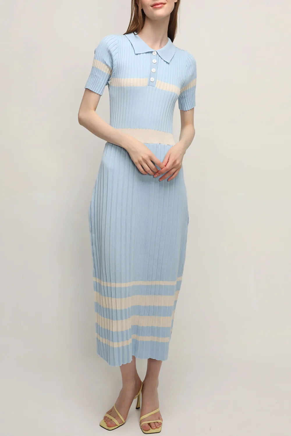 Pleated Hem Maxi Dress