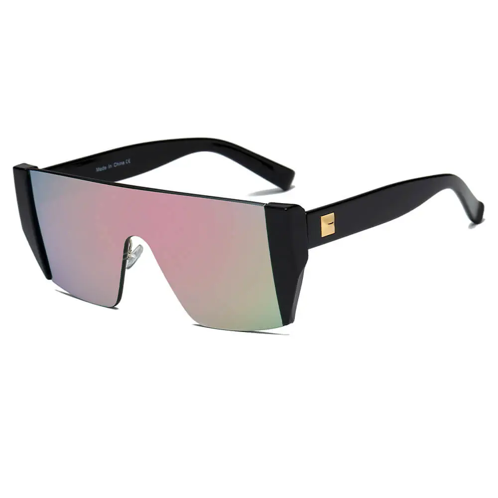 Marble Square Round Frame Sunglasses