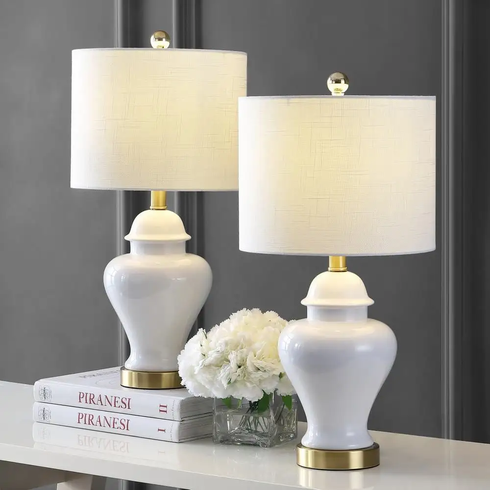 Ceramic Iron Classic Cottage LED Table Lamp