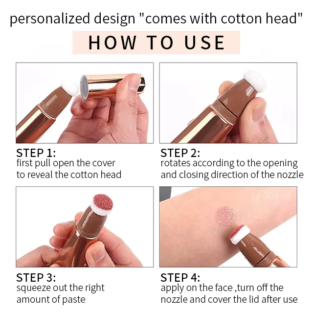 6 Colors Vegan Cruelty Free High Pigment Long Lasting Face And Body Liquid Highlighter