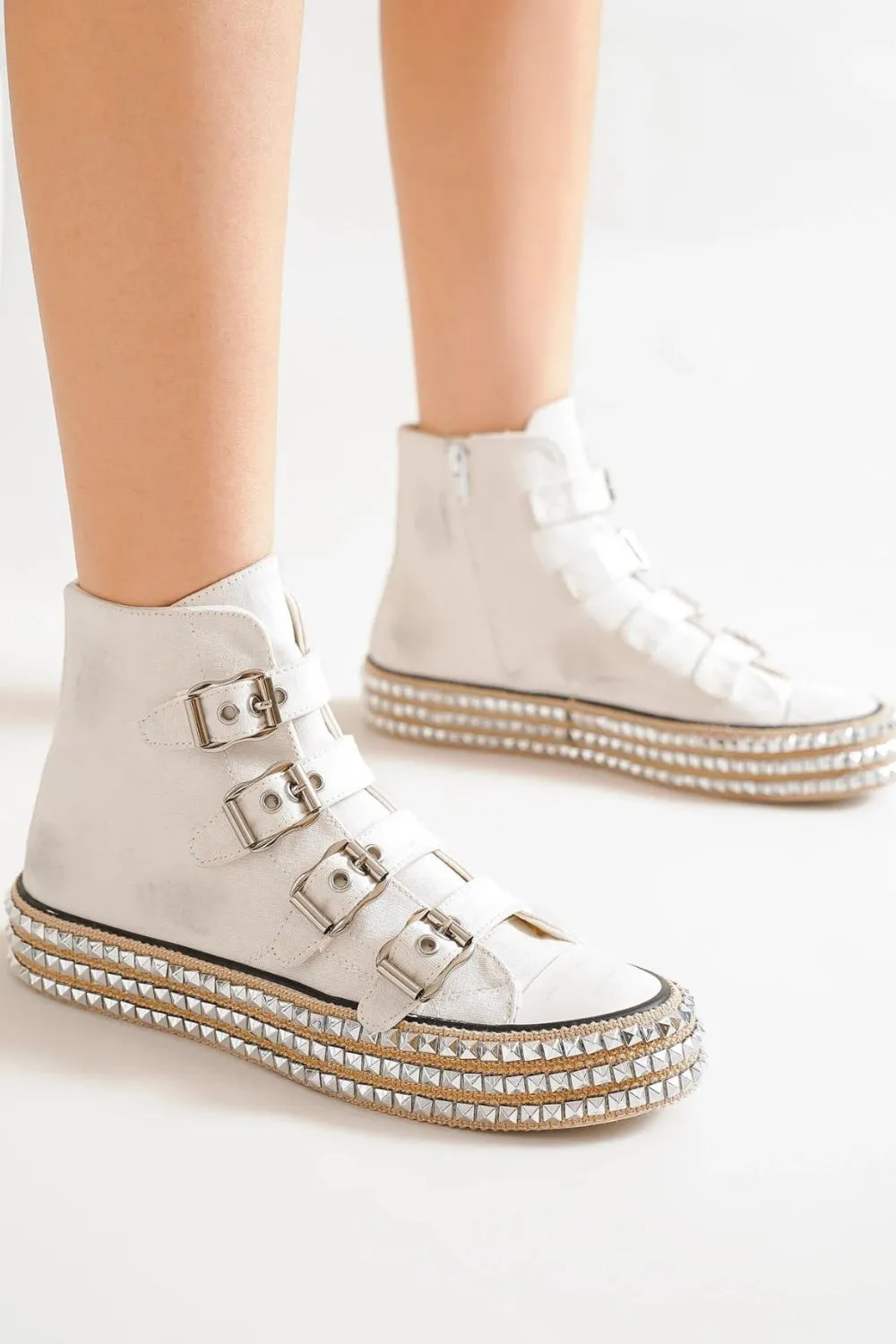 Platform Buckle Sneakers