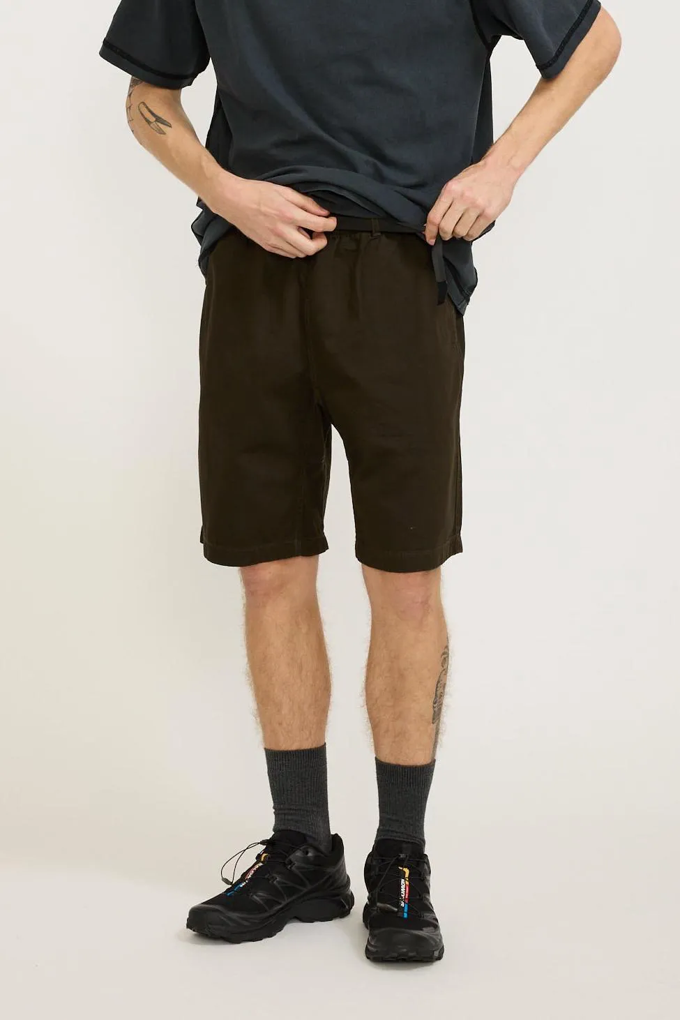 Dark Brown Casual Short Pants