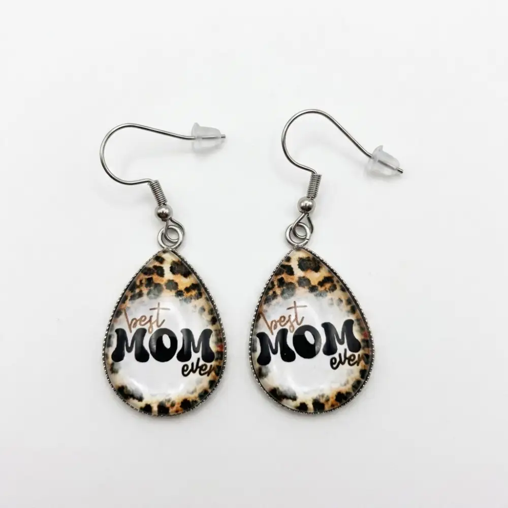 Alloy Message Dangle Earrings