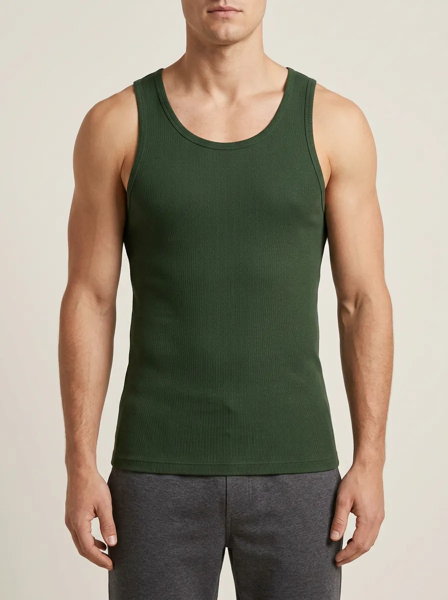 Weekend Ribbed Men's Fitted Tank Top