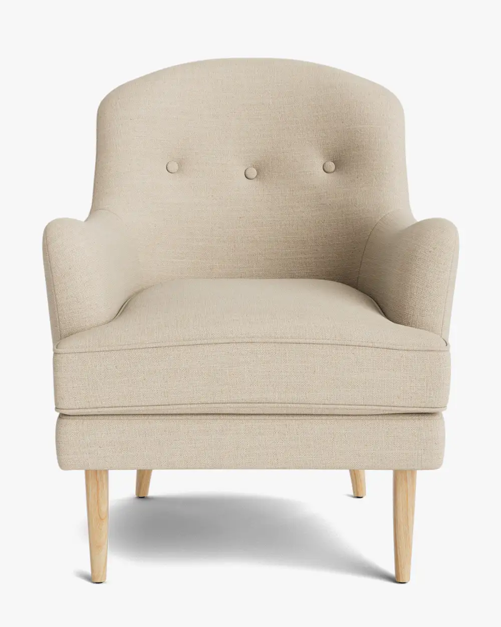 Tufted Wood Lounge Chair