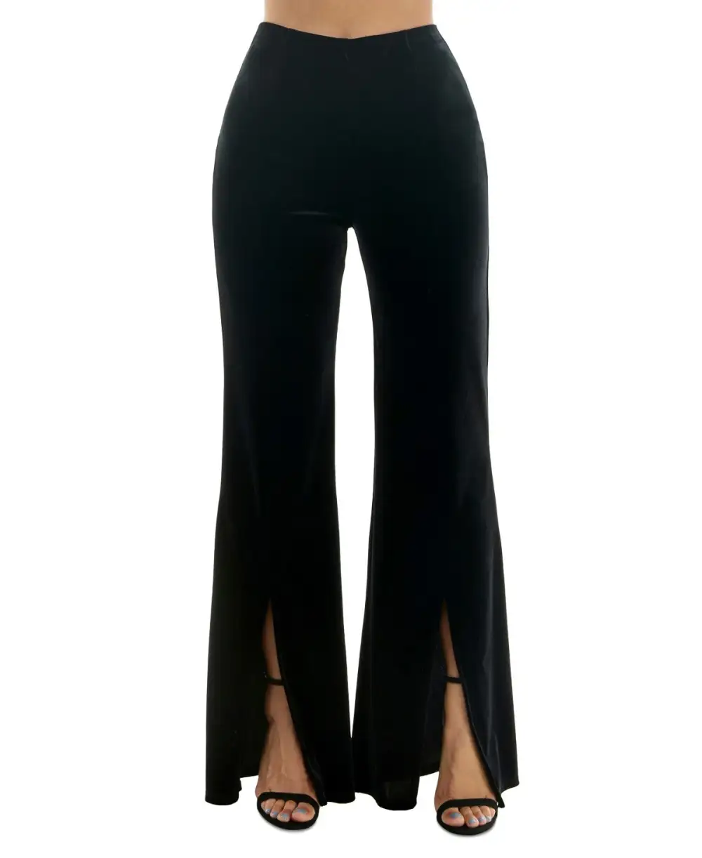 Velvet Pull On Elastic Waist Pants