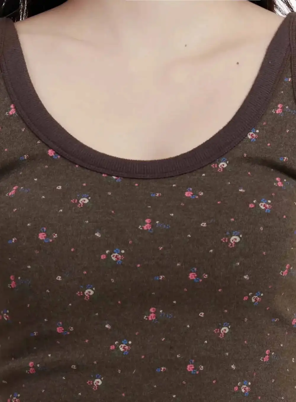 Patterned Fleece Tank Top