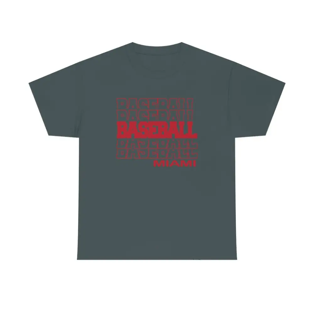 Baseball Miami OH in Modern Stacked Lettering T-Shirt