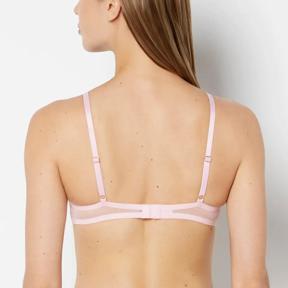 Unlined Plunge Bra With Be Mine Embroidery
