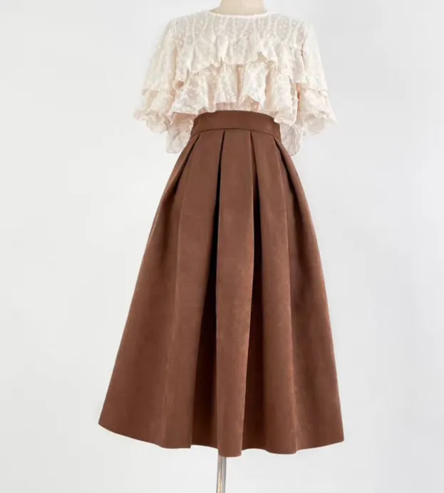 Everyday Casual Velvet Skirt
