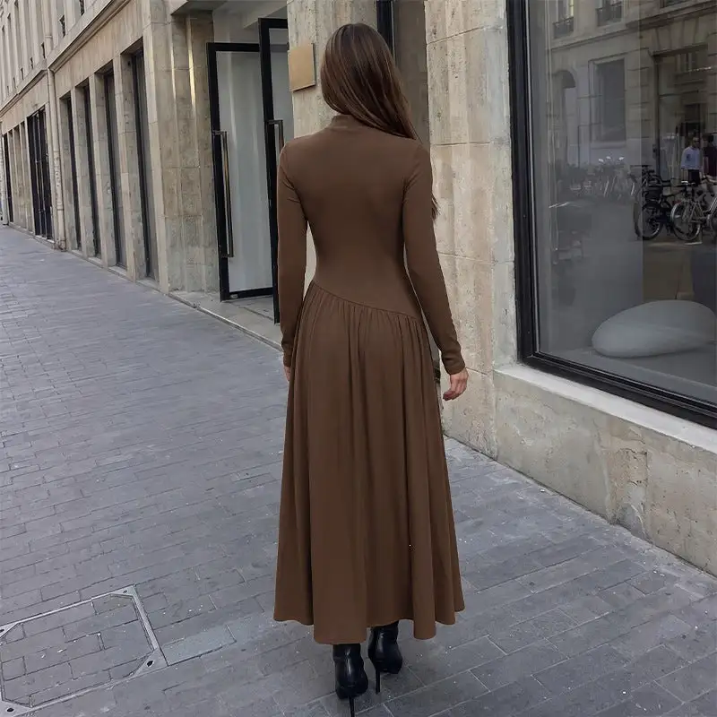Women's Long-Sleeve Swing Maxi Dress