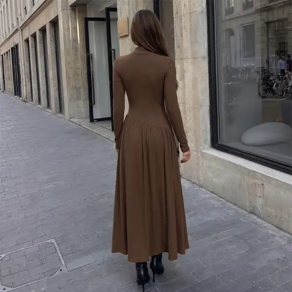 Women's Long-Sleeve Swing Maxi Dress