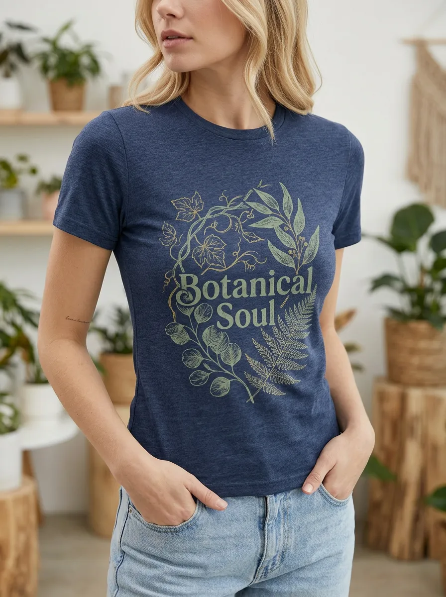 Botanical Soul Nature T-Shirt Modern