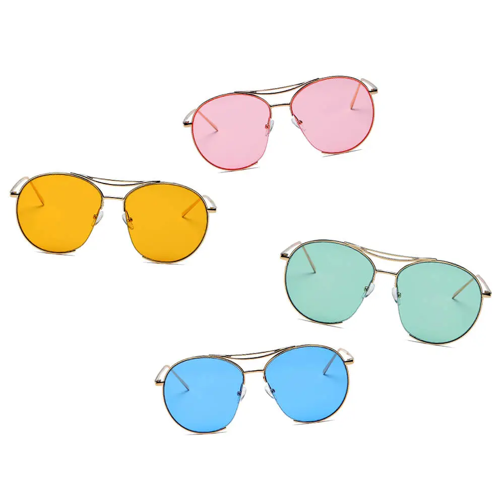Low Profile Round Frame Sunglasses