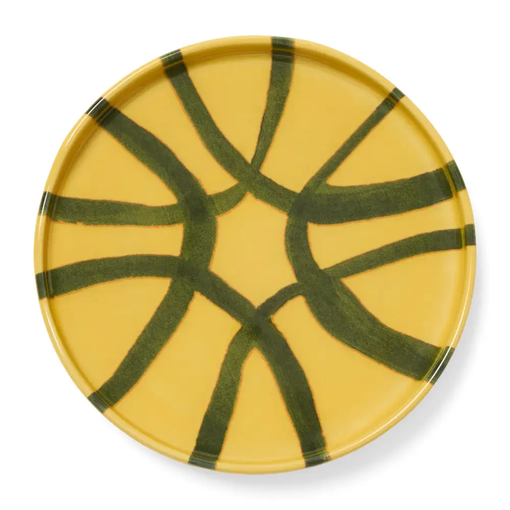 Understated Hand Painted Ceramic Appetizer Plate
