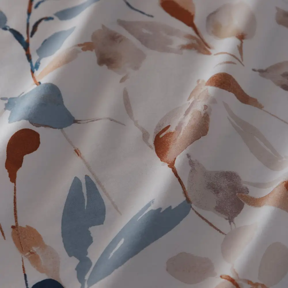 Graceful Bedroom Reversible Leaf Cotton Duvet Cover Set