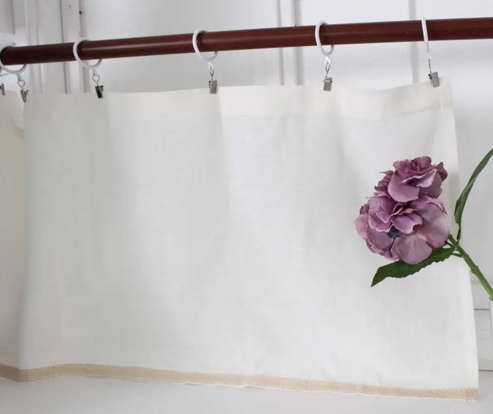 Unlined Cafe Linen Curtain Panel