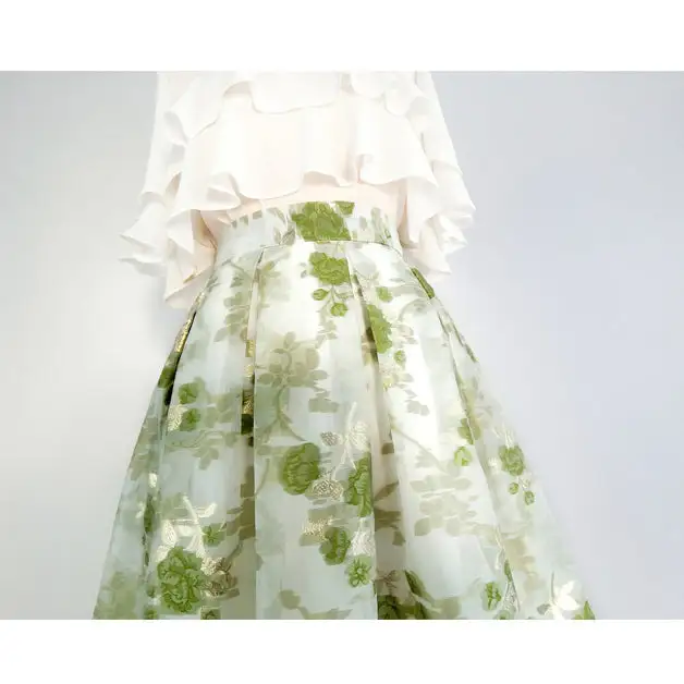 Easy Leisure Embroidered Flared Skirt