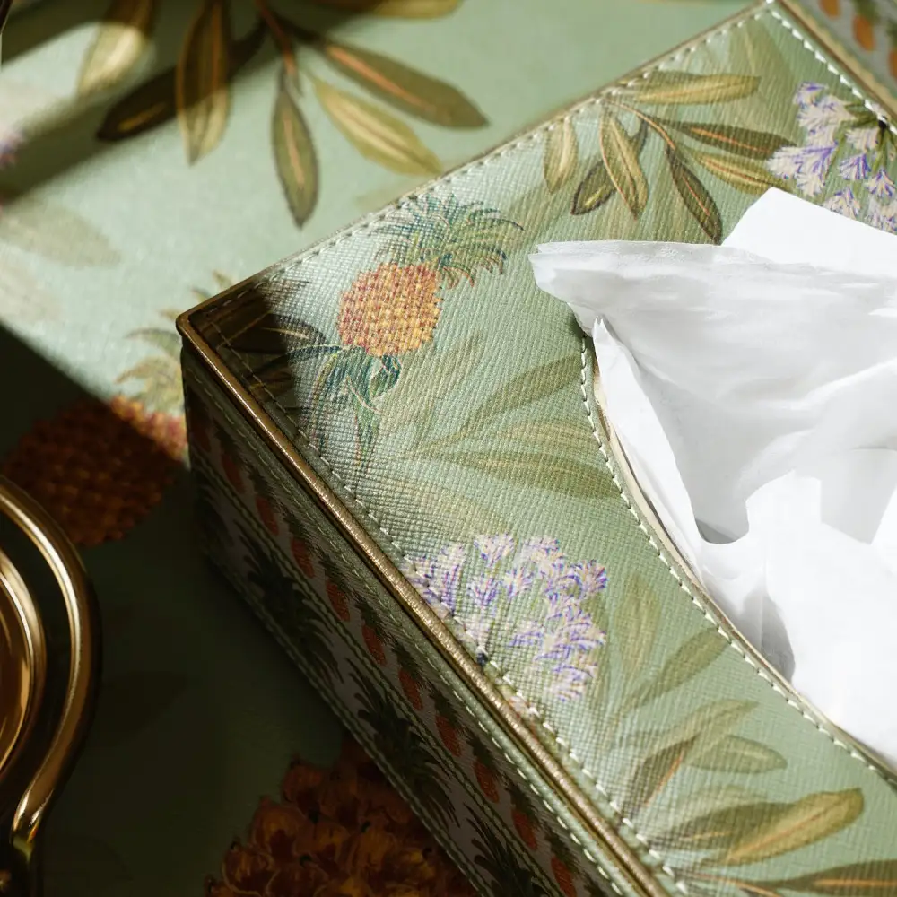 Green Pineapple Tissue Box Cover