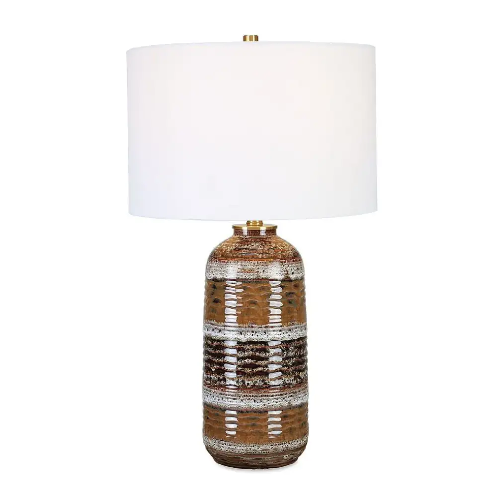 Earth-Hued Ceramic Table Lamp