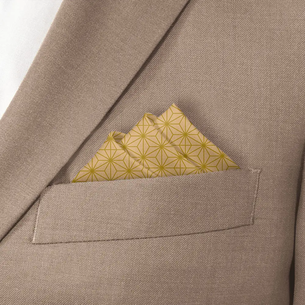 Tailored Composed Art Deco Geometric Pocket Square
