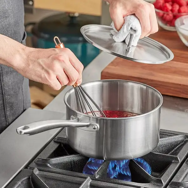Space-Saving Tri Ply Stainless Steel Sauce Pan with Cover