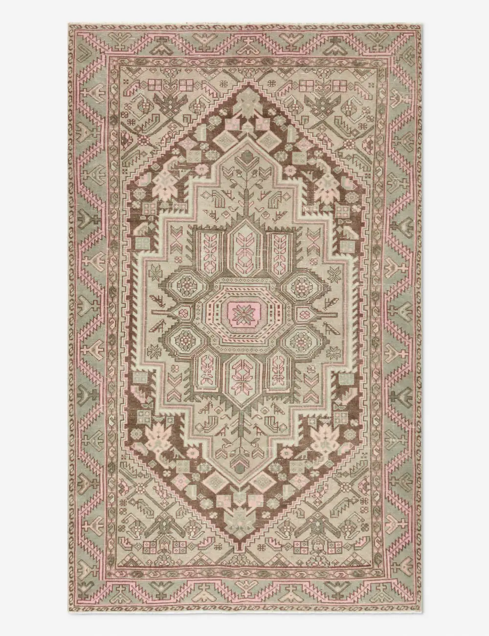 Handcrafted Vintage Inspired Turkish Inspired Hand Knotted Wool Area Rug