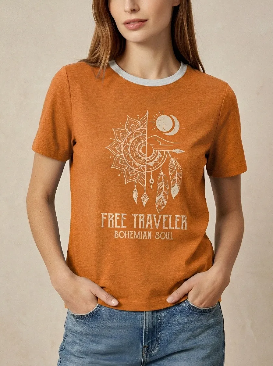 Bohemian Traveler Mandala T-Shirt
