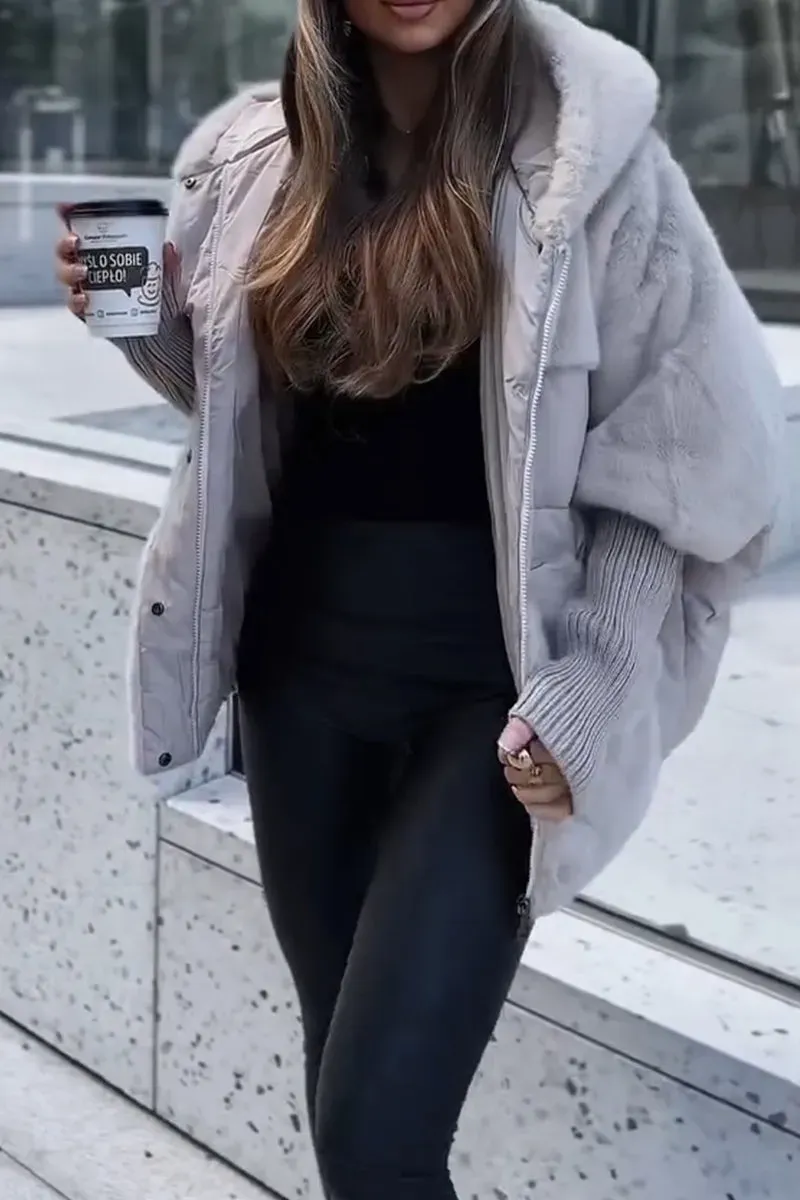 Contemporary Hooded Bomber Jacket