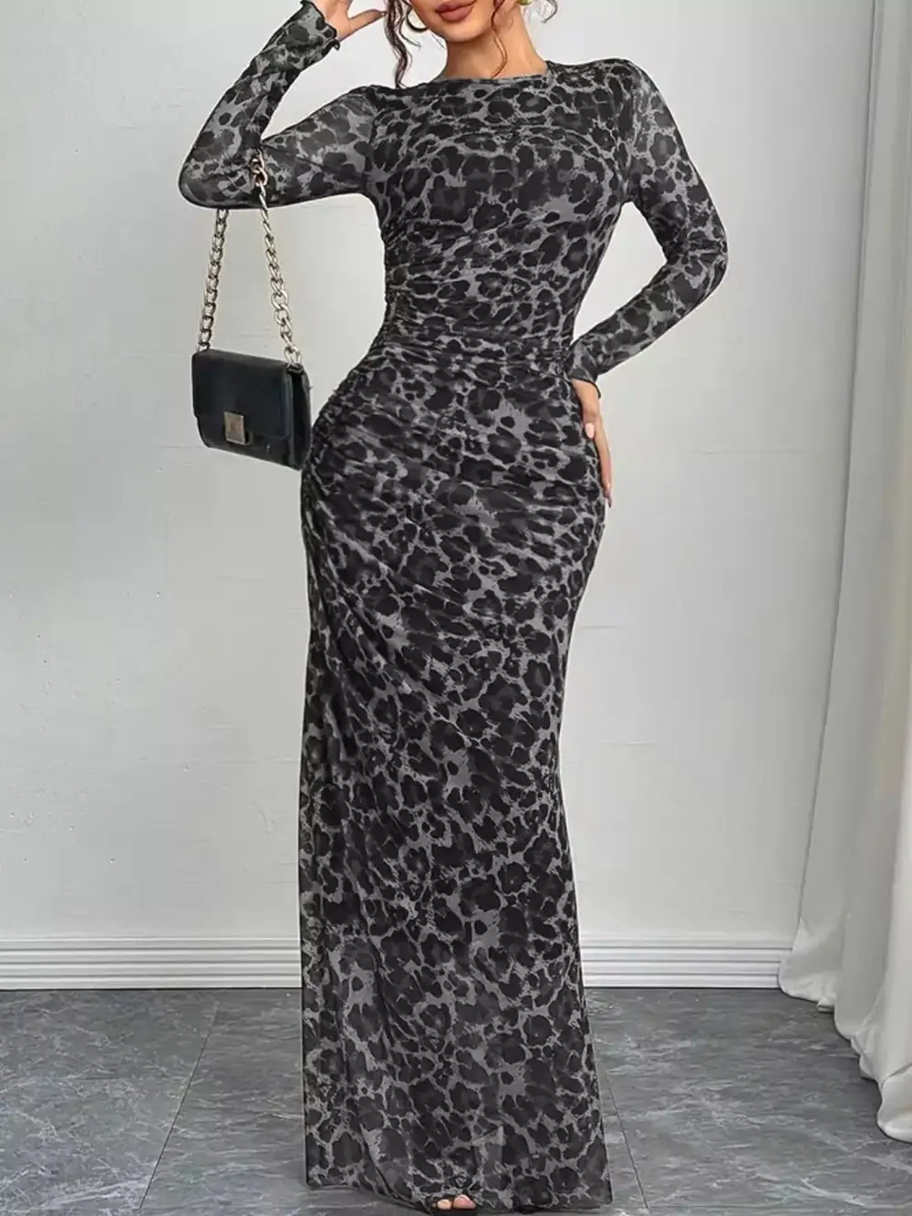 Bodycon Long Sleeve Maxi Dress