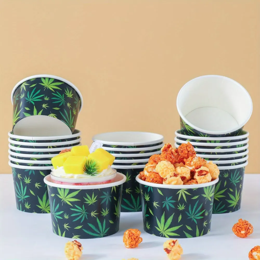 25 Pcs Disposable Leaf Cups