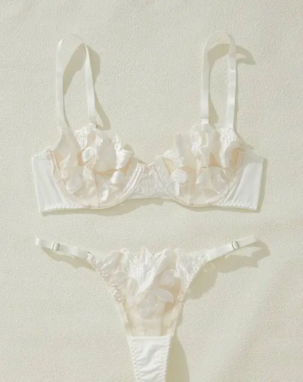 Modern Embroidered Lingerie Set