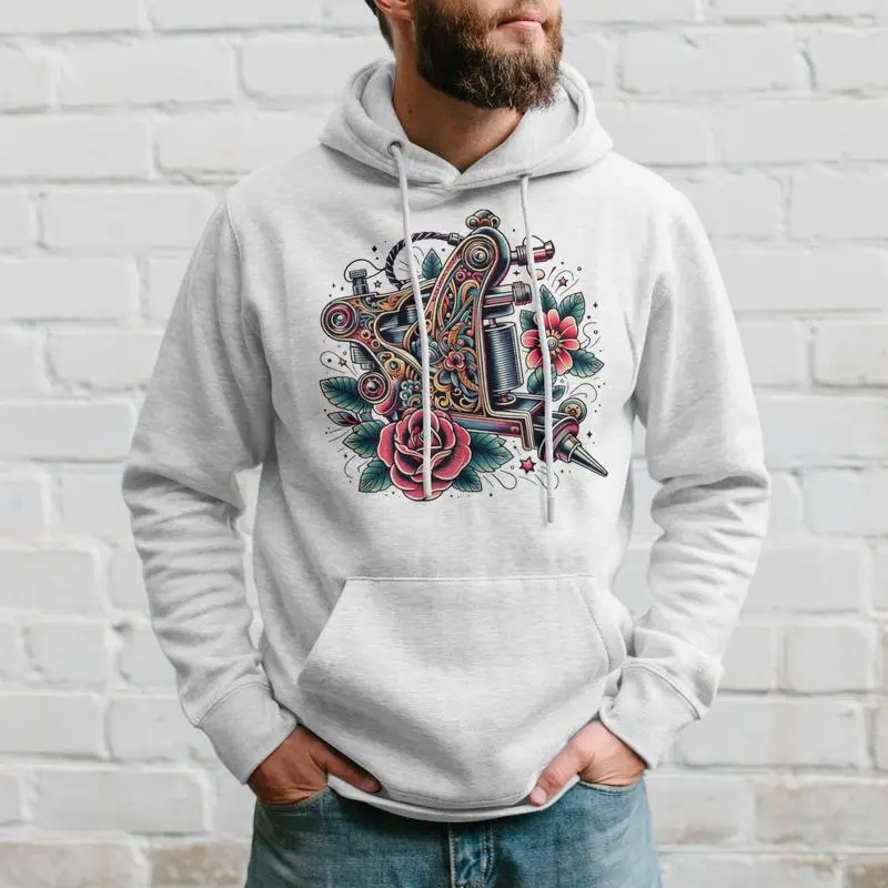 Old School Tattoo Coil Machine Hoodie