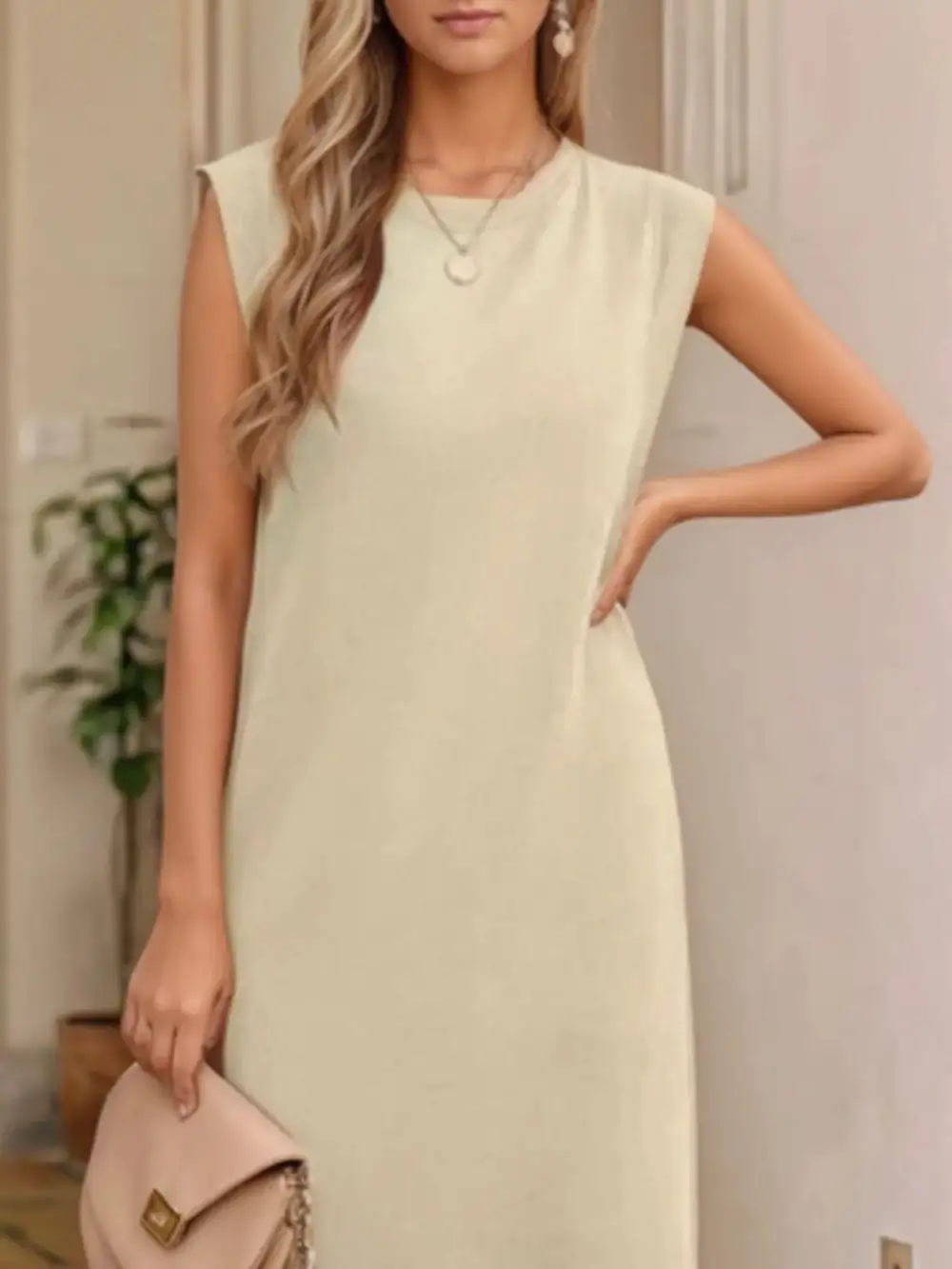Tank Slit Round Maxi Dress