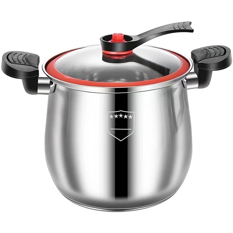Versatile Stainless Steel Pot with Airtight Lid, Home Kitchen Helper for Boiling and Simmering