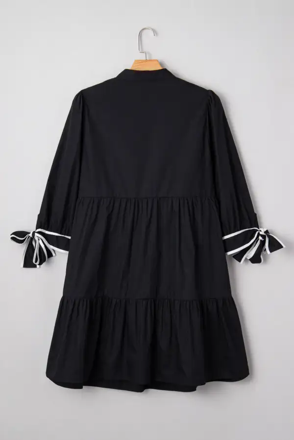 Comfort Fit V Neck Mini Dress