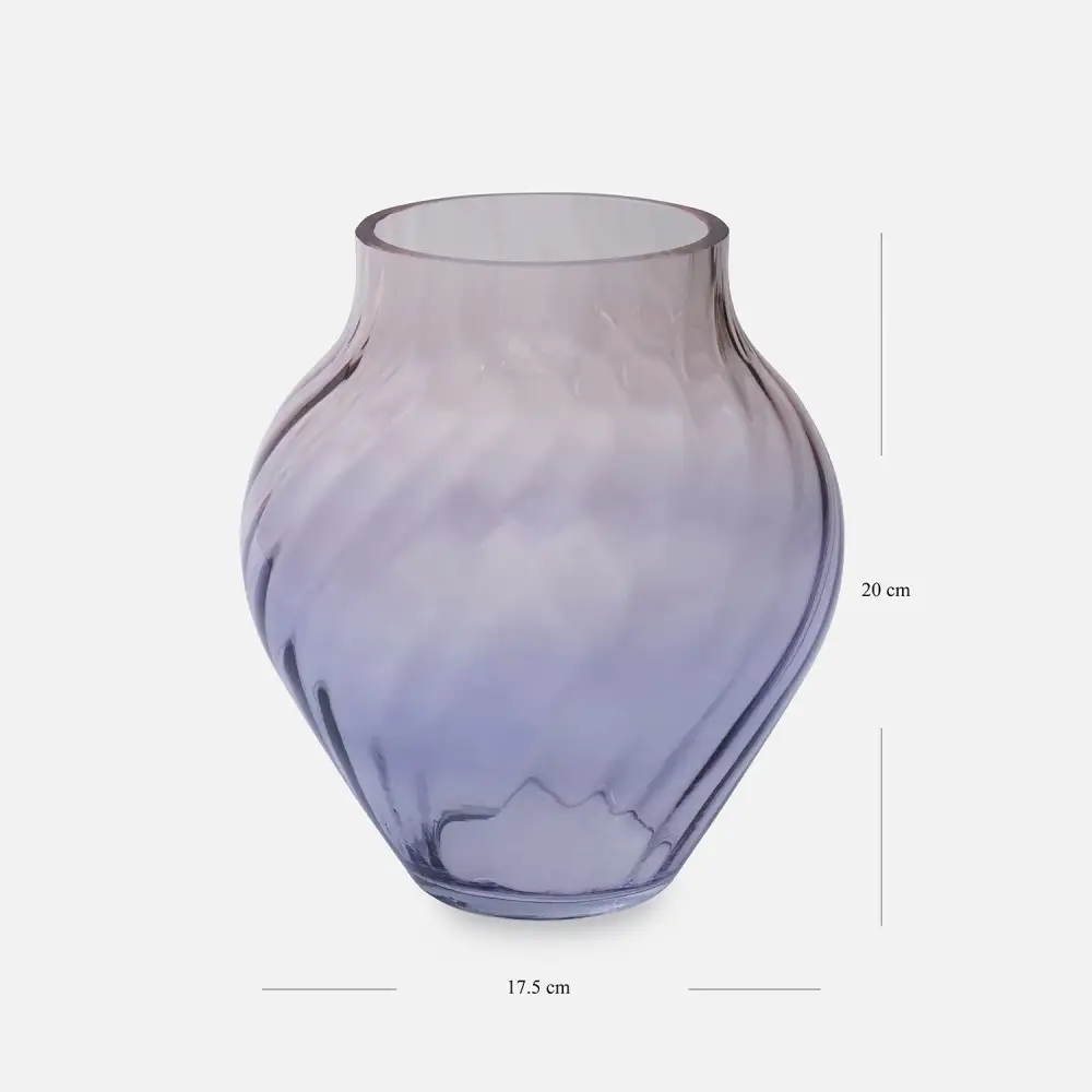 Purple Ombre Glass Vase