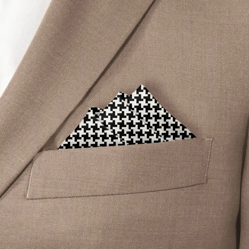 Minimal Elevated Geometric Textured Pocket Square