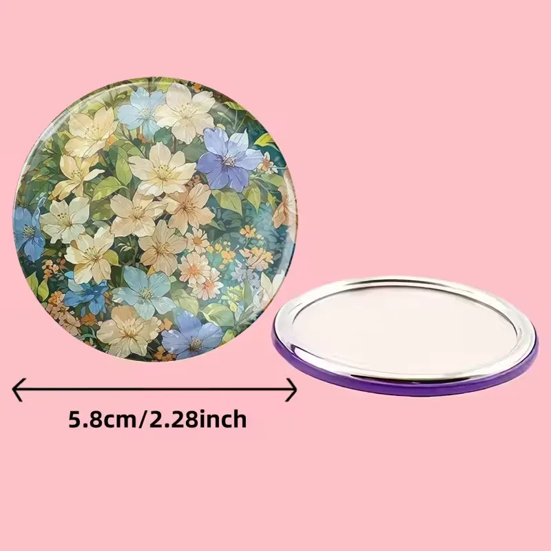 Vintage Flower Portable Mirror