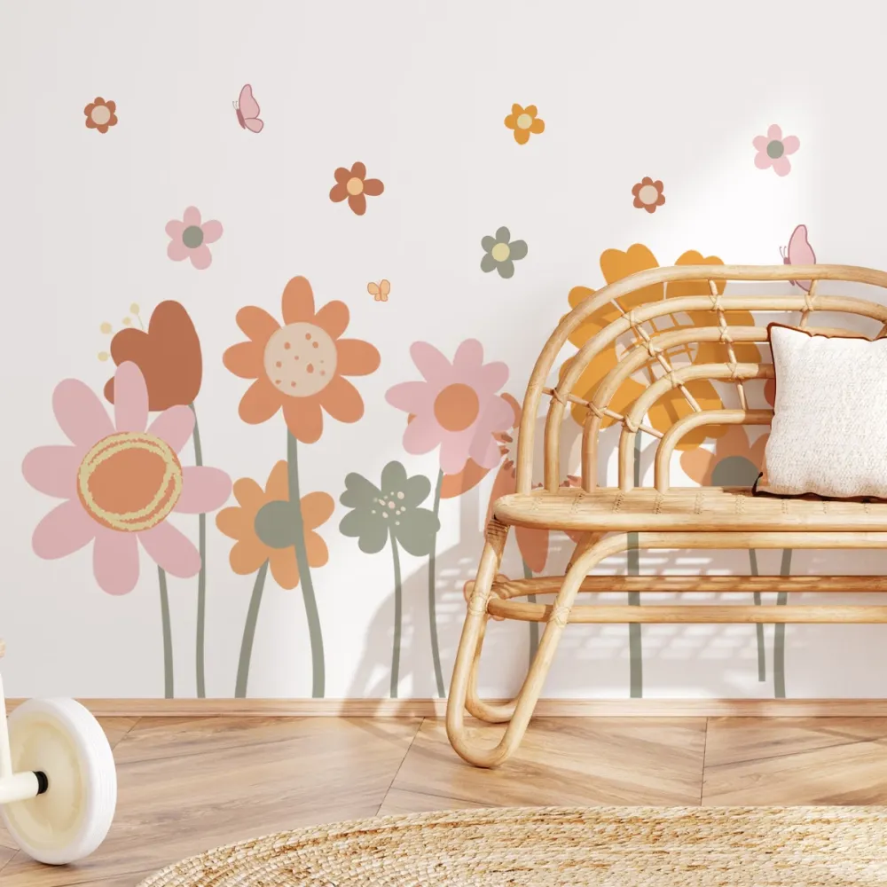 Pastel Flower Wall Stickers