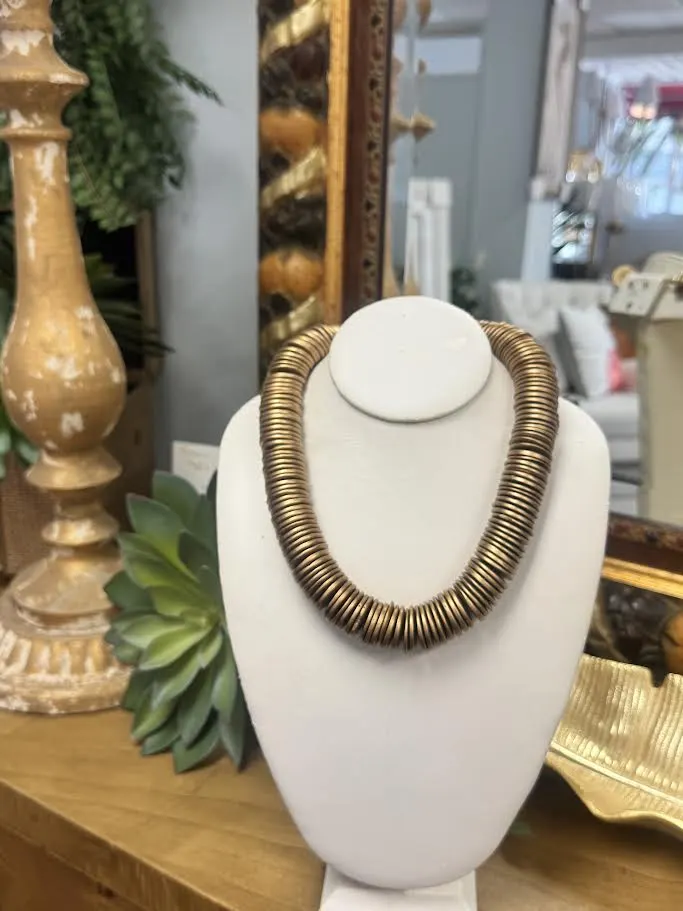 Chunky Disc Statement Necklace