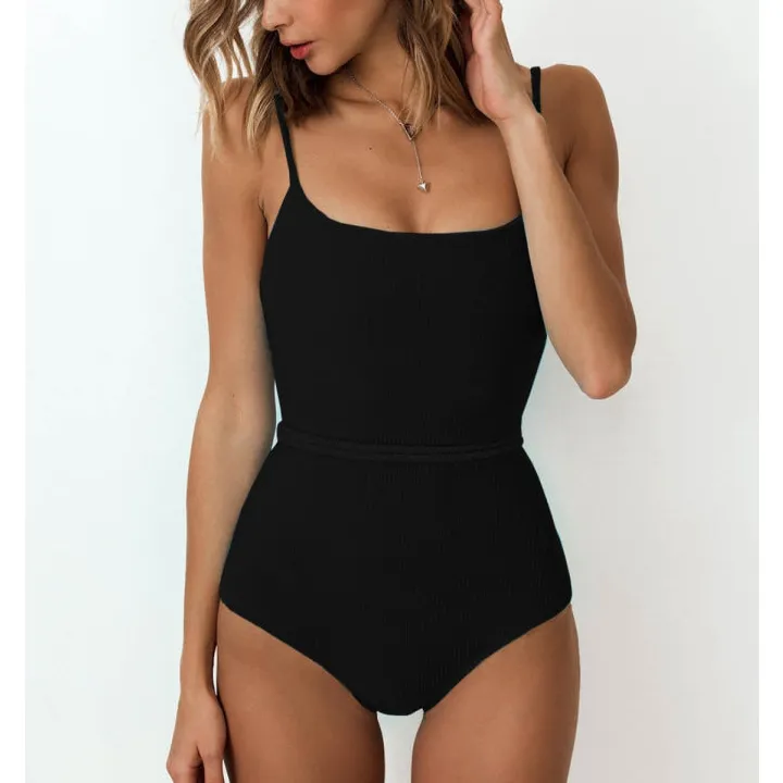 Women's Ribbed One-Piece Swimsuit