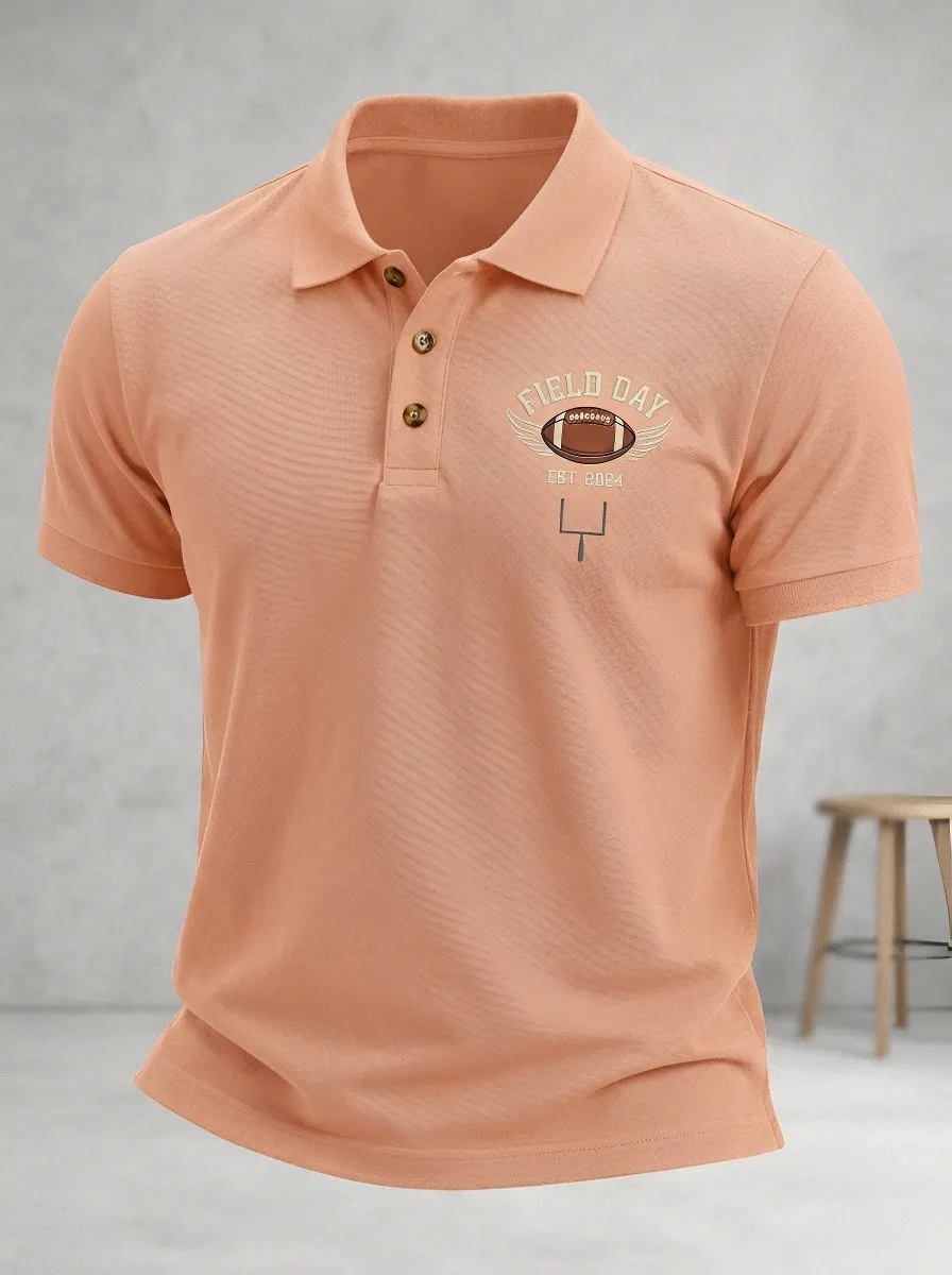 Football Inspired Casual Polo Shirt