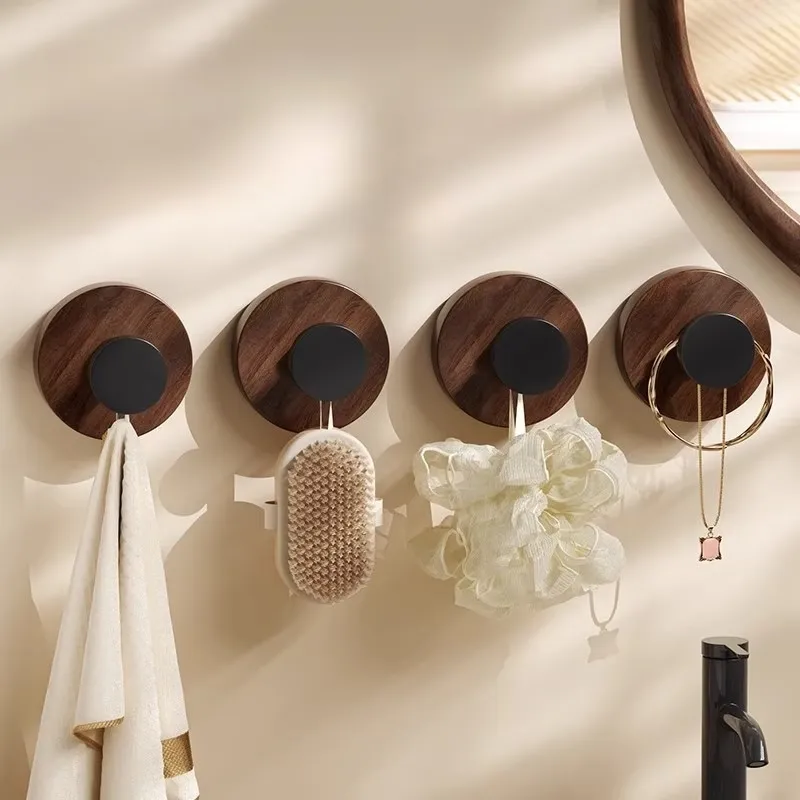 2 Pcs Stylish Wooden Wall Hook