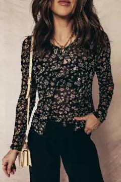 Button-Front Slim Floral-Print Cardigan Two-Piece Set
