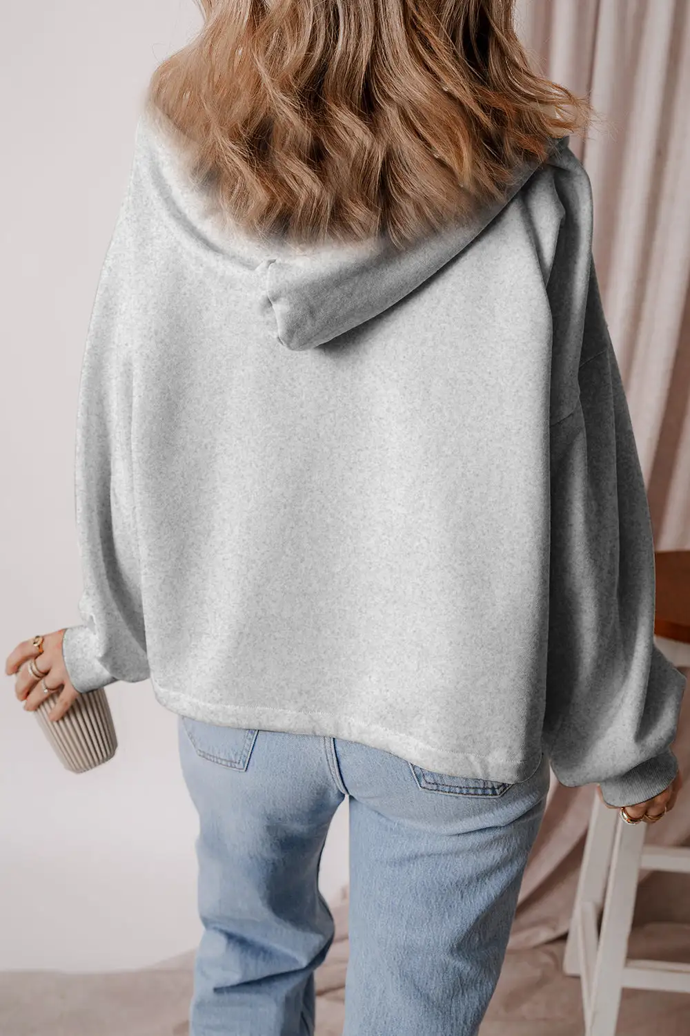 Half-Zip Pocketed Hoodie